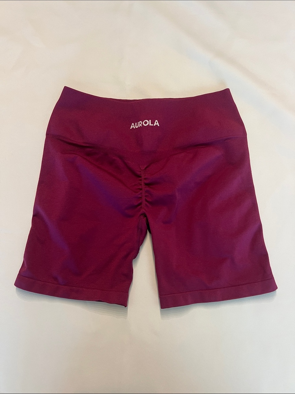 Aurola Women's High-Waist Berry Bike Shorts Like New Condition - Size Medium